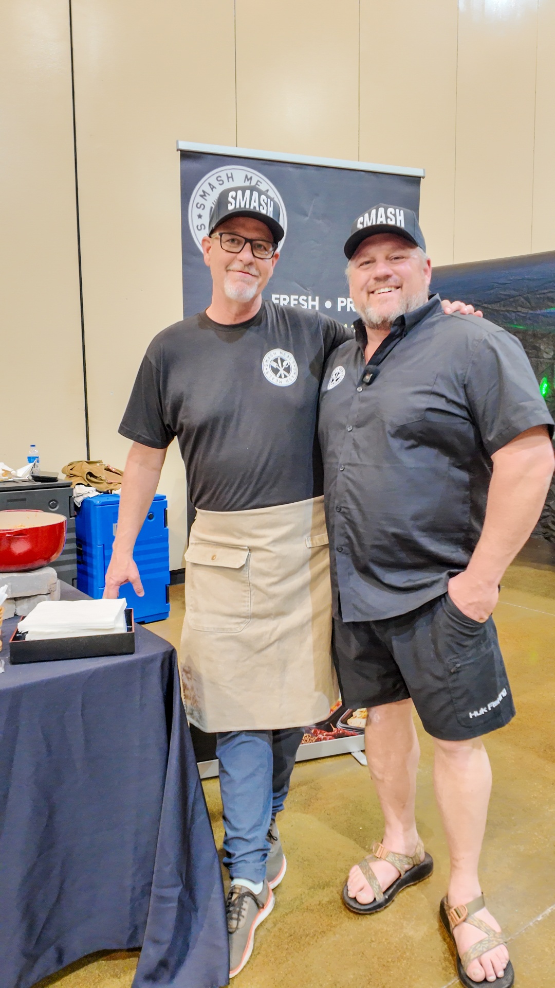 Lew Kizer and John representing Smash Meals at a recent Tri-Cities expo