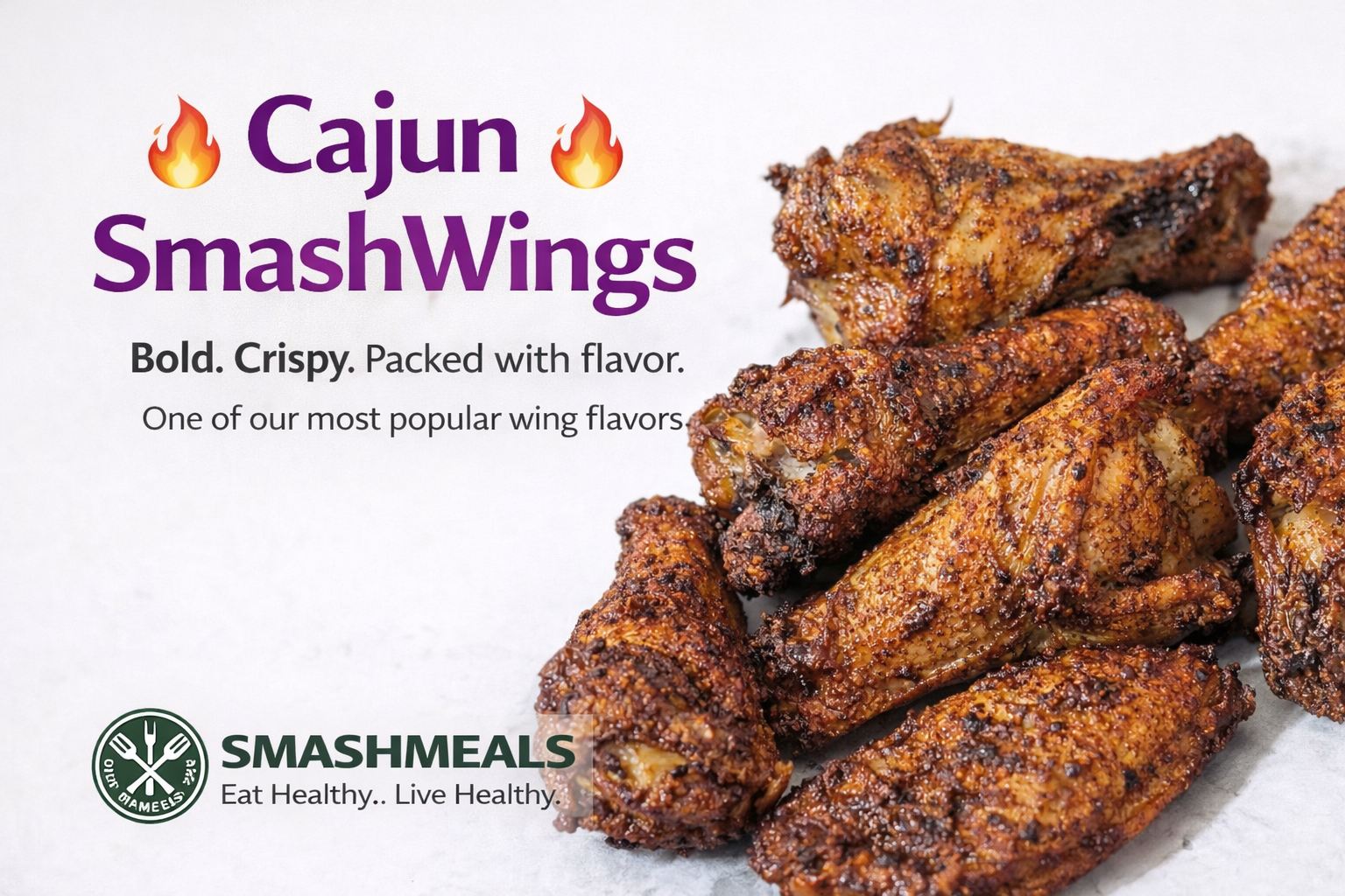 Cajun SmashWings — Bold, crispy, packed with flavor